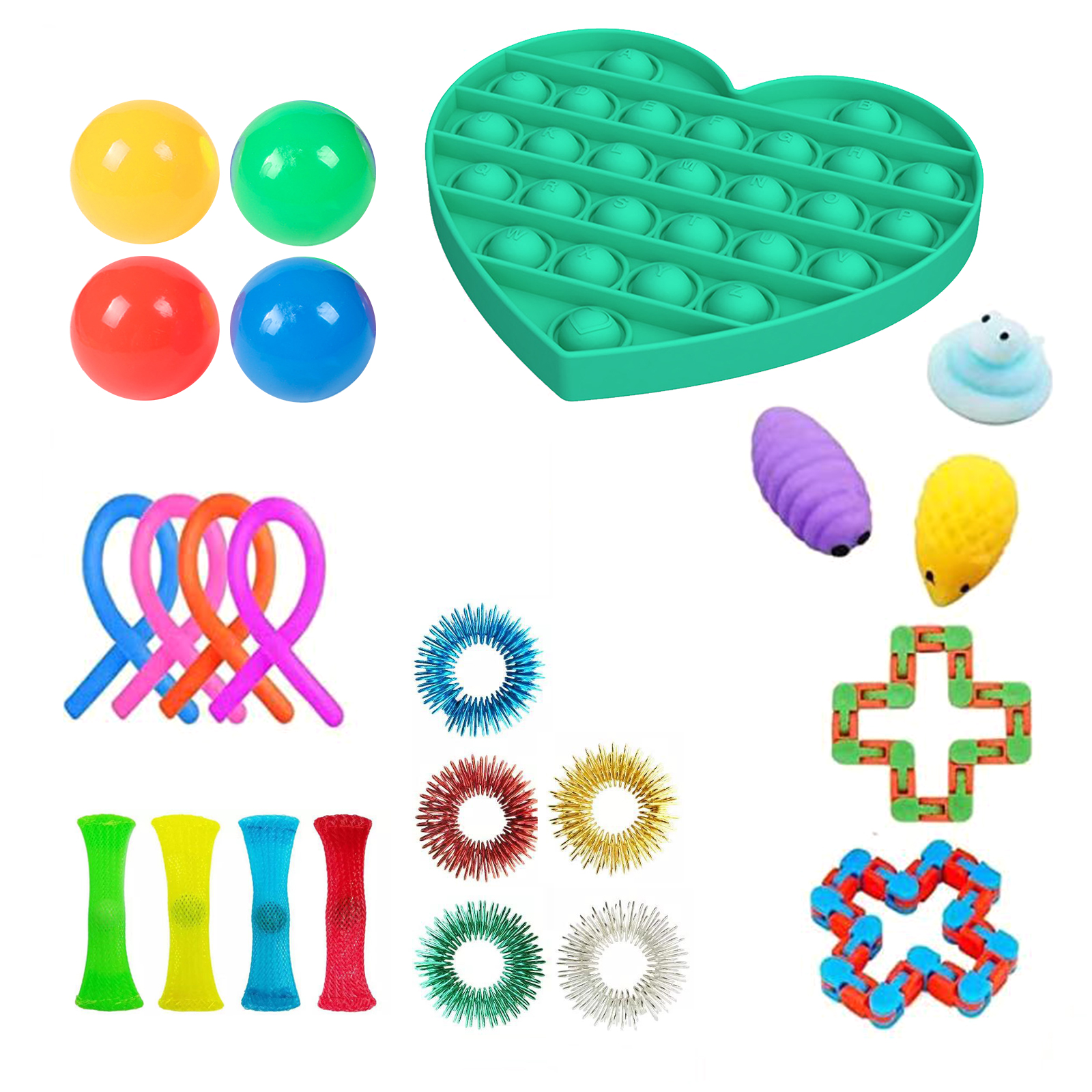 

23 Pack Bundle Sensory Fidget Toys Set, Stress Relief for ADHD Adult Kids, 501 Original