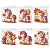 uk.everydayedeals 6Pcs DIY Diamond Painting Greeting Card - Unicorn Family