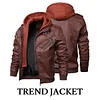 💥2025 New Arrivals!Men's Leather Fashion PU Leather Jacket Men's Coat