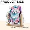 (US Local)DIY Cat Diamond Painting Kit Rotatable Mirror w Diamond Painting Jewelry Box
