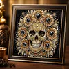 Partial Drill 5D Diamond Painting Kit Skull Abstract 30x30cm(Golden Skull)