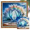 (Multi-Style) Beach Dress Girl-11CT Stamped Cross Stitch 45*45cm