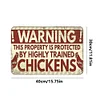 Chickens Warning- Vintage Metal Signs(12*16Inch)
