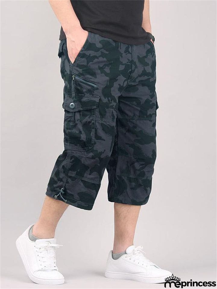 Men's Relaxed Multiple Pockets Short Cargo Trousers