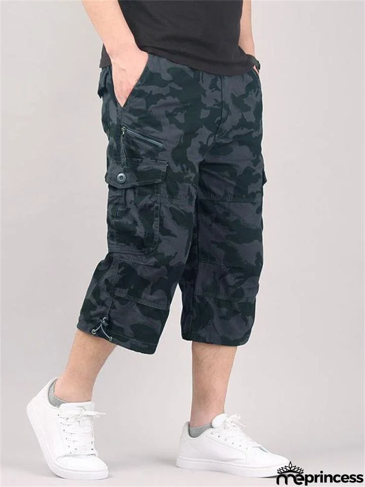 Men's Relaxed Multiple Pockets Short Cargo Trousers