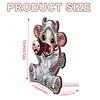 Glasses Holder for Table Decor Crystal Drill Handmade Wood Funny Cow DIY Diamond Art Special Shaped Glasses Holder for Table Decor Crystal Drill