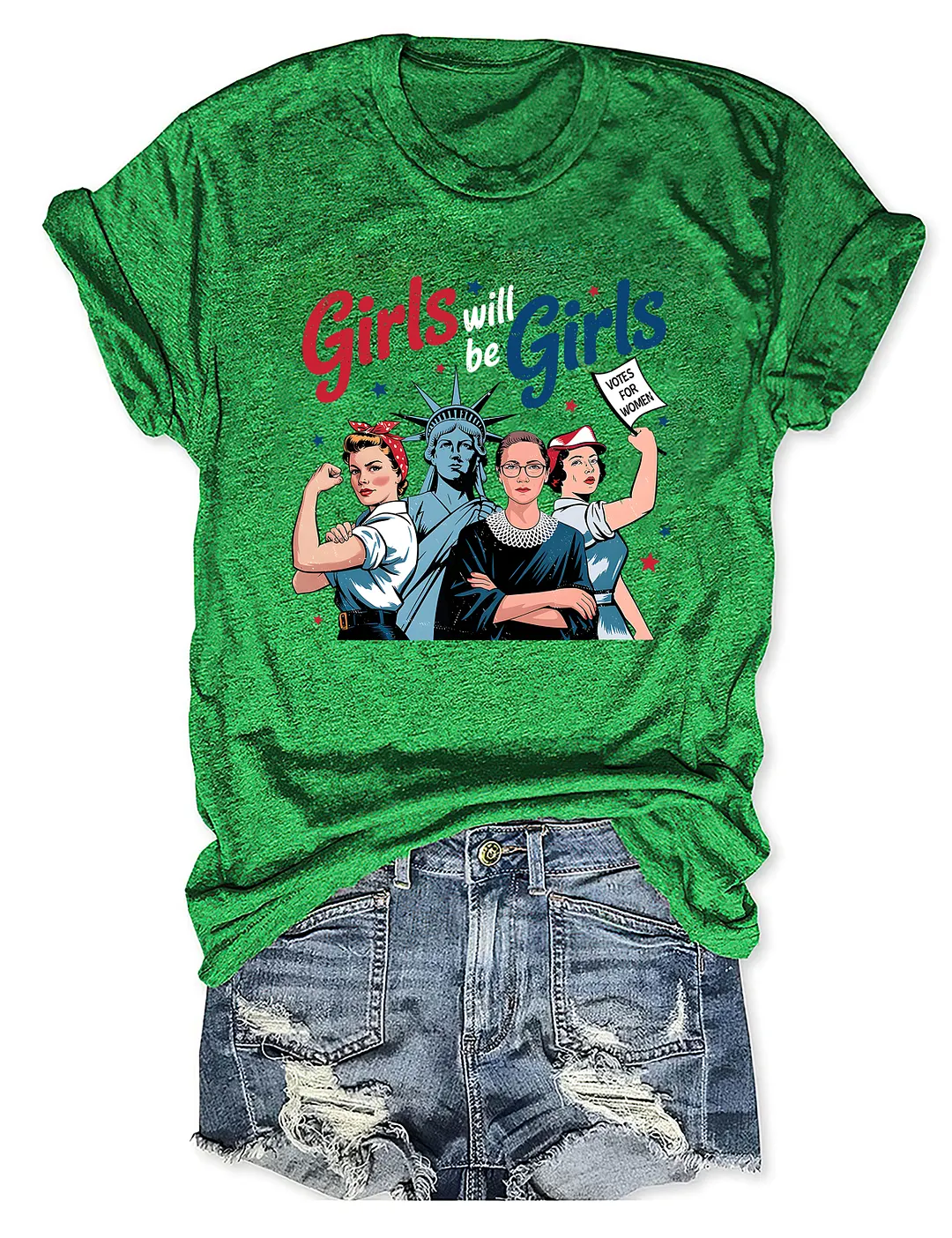 Girls Will Be Girls 4th Of July T-shirt