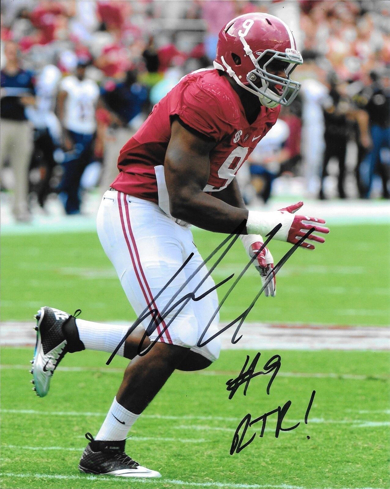 DA'SHAWN HAND HAND SIGNED ALABAMA CRIMSON TIDE 8X10 Photo Poster painting W/COA