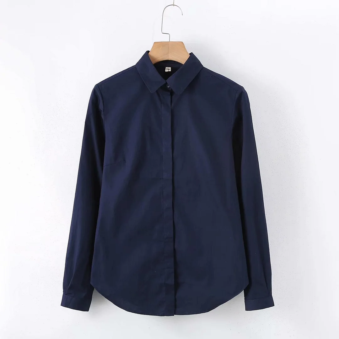 Autumn New Slim Office Blouse Women Tops Long Sleeve Cotton Casual Female Work Wear White Office Shirts