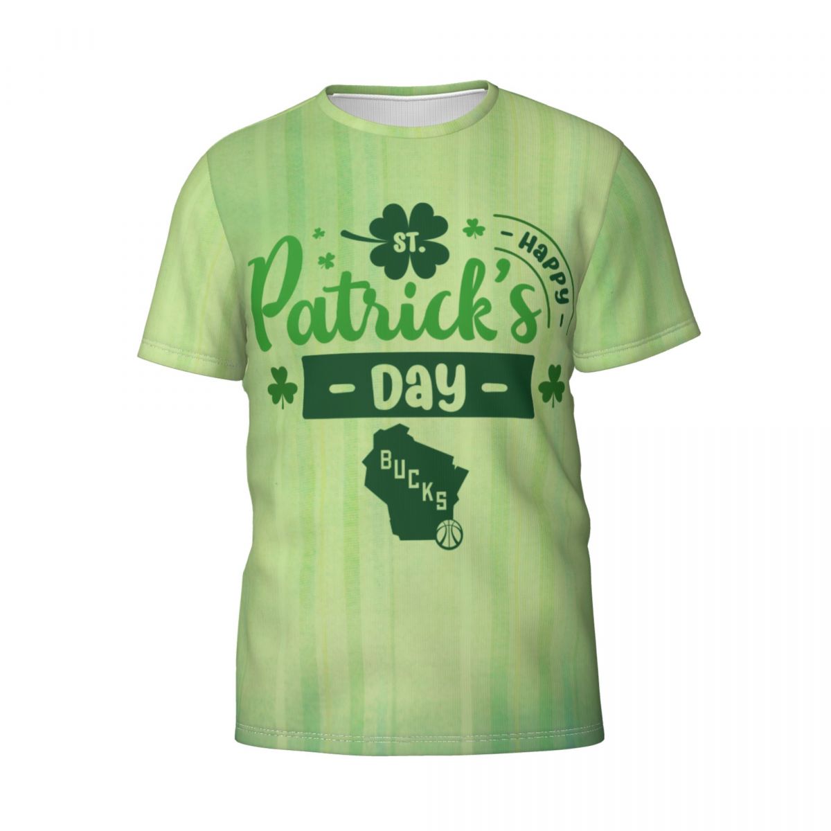 Milwaukee Bucks Happy Patrick's Day Quote Short-Sleeve Men's T-Shirt