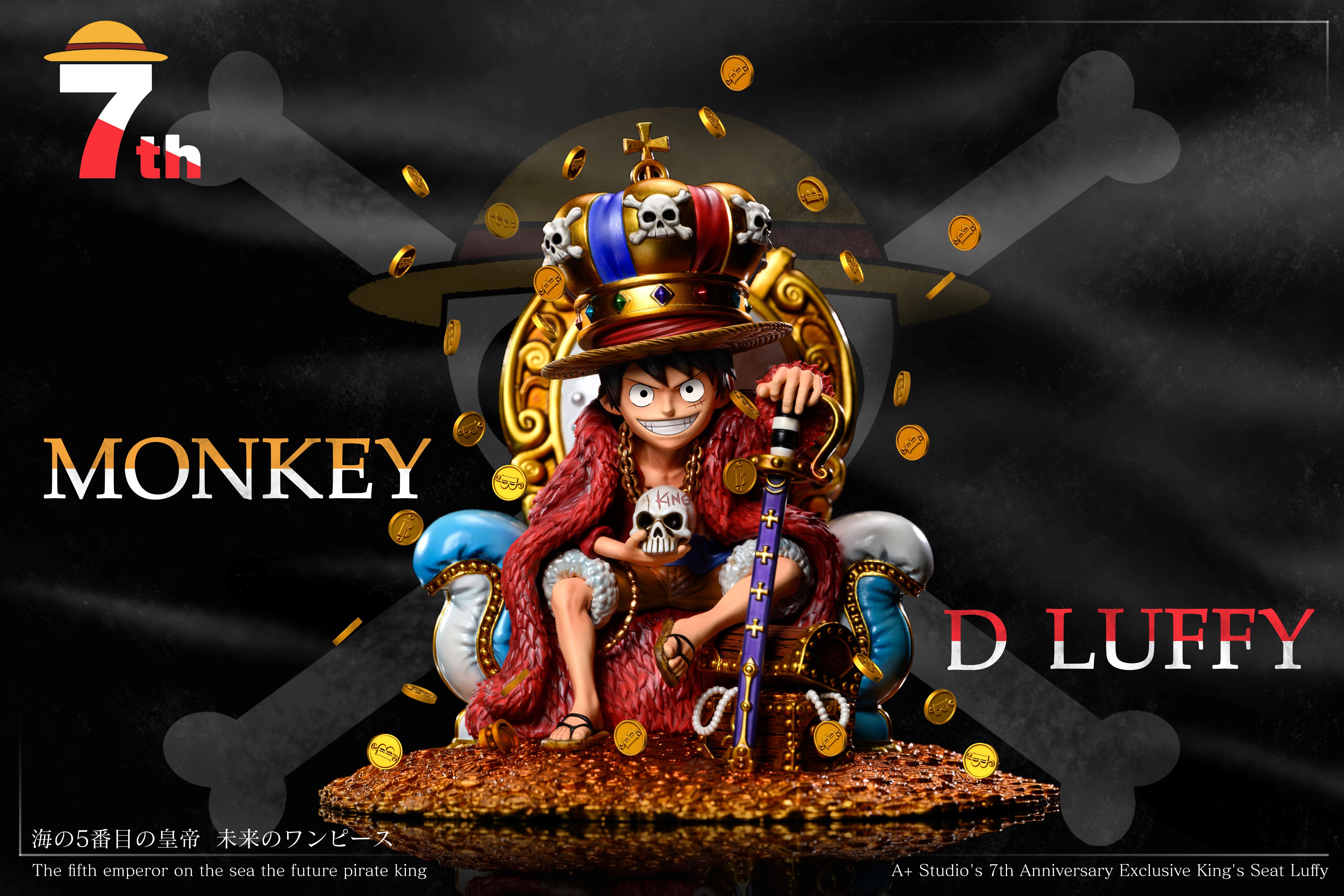 PRE-ORDER A+ Studio - One Piece 7th Anniversary Commemorative Edition Throne Luffy Statue(GK)-