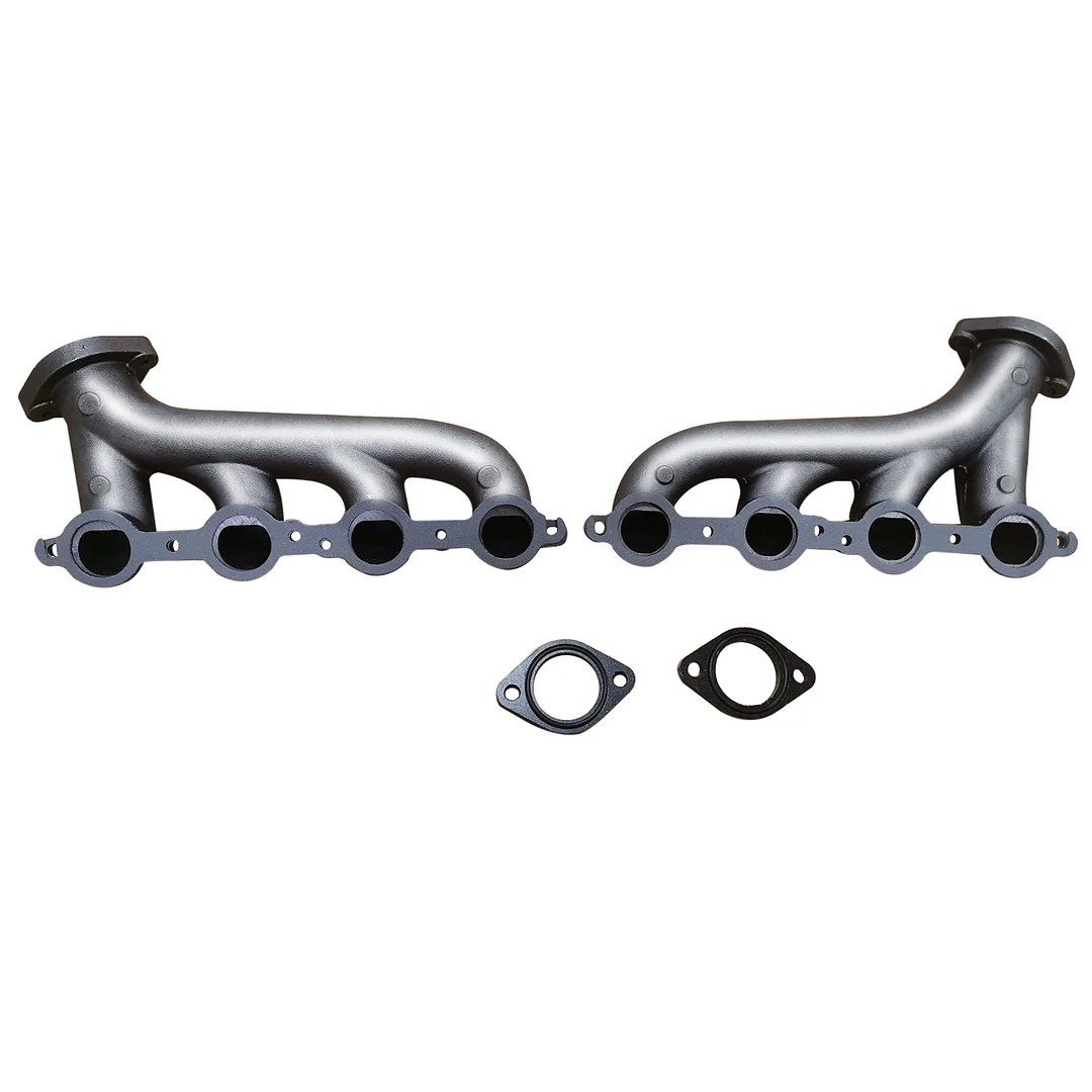 ALLOYWORKS Cast Iron LS Swap Exhaust Manifolds – Fits Chevy LS1, LS2, LS3, 4.8L, 5.3L, 6.0L