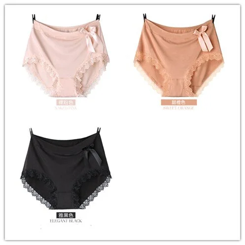 Big Sizes Panties of Large Size Clothing Laces Soft Ladies Plus Size Underwear Women Comfortable Briefs XL-5XL 3 Pieces