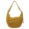 Women's Fashion Plain Color Nylon Crossbody Bag