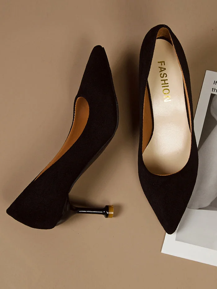 6 cm simple pointed stiletto heel professional shoes