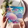 6PCS DIY Diamond Art Greeting Cards Ocean Seashell Congratulations Cards & Gifts