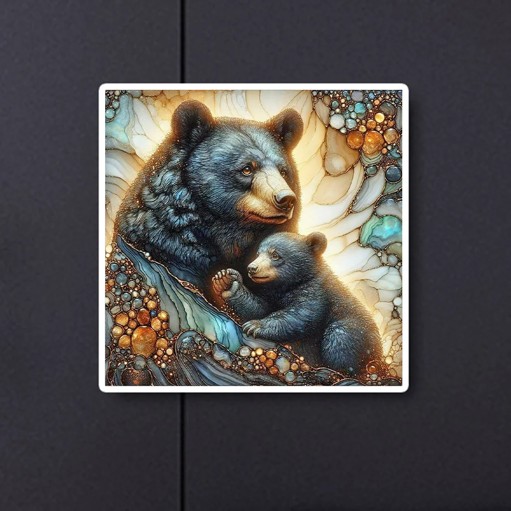 Diamond Painting - Full Round Drill - Black Bear(Canvas|40*40cm)