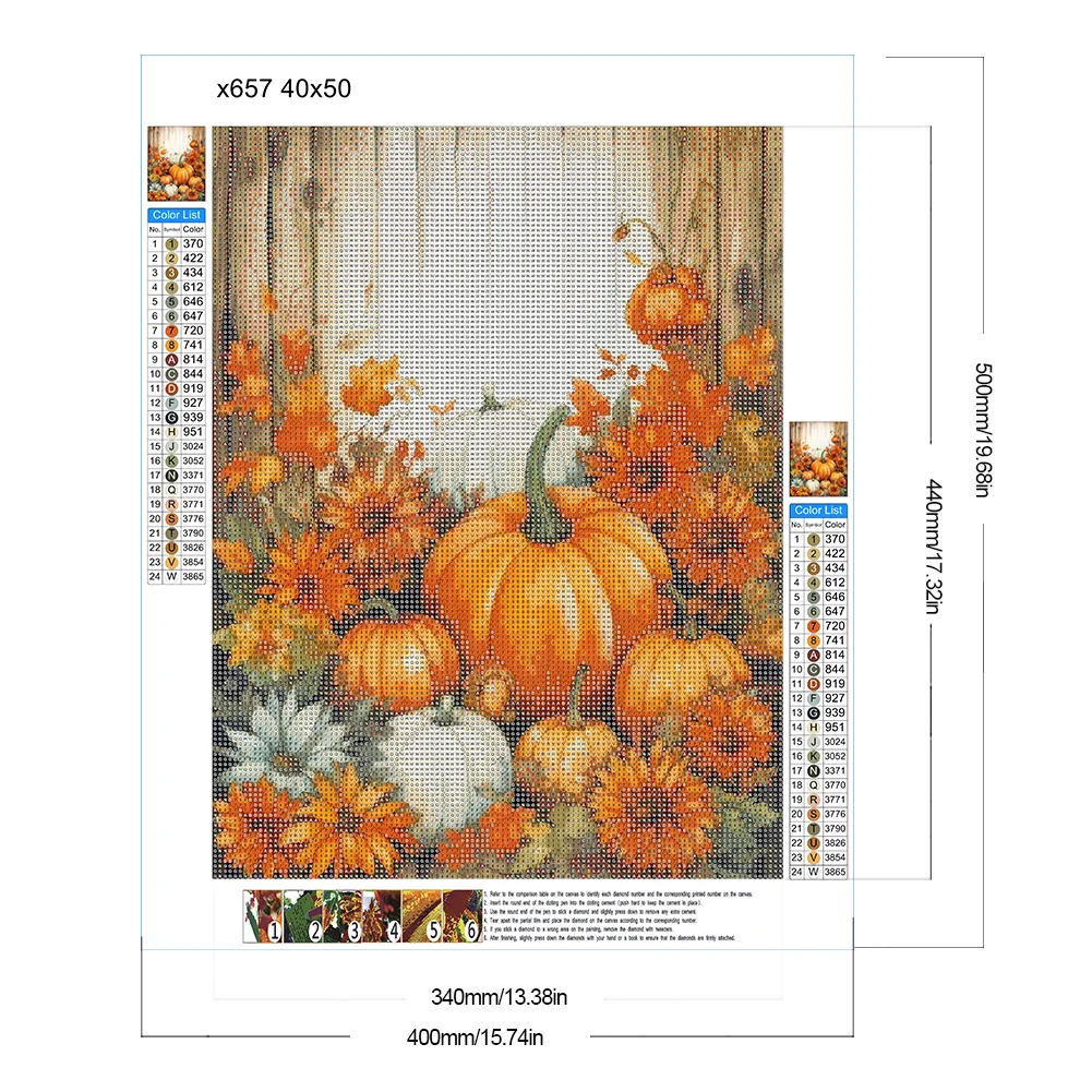Full Round Diamond Painting 40*50cm - Pumpkin