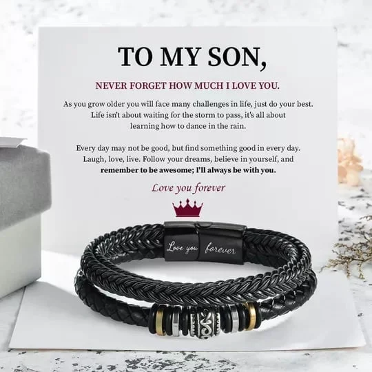 🎅Christmas Sale-49%OFF🎁To My Son Love You Forever Bracelet