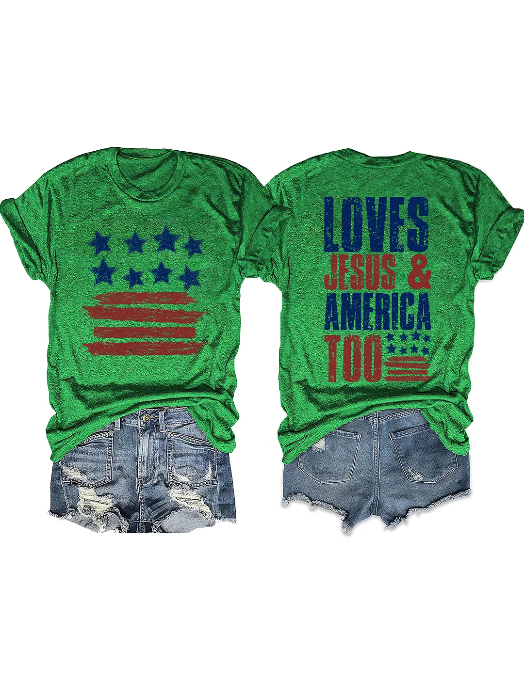 Loves Jesus And America Too T-Shirt