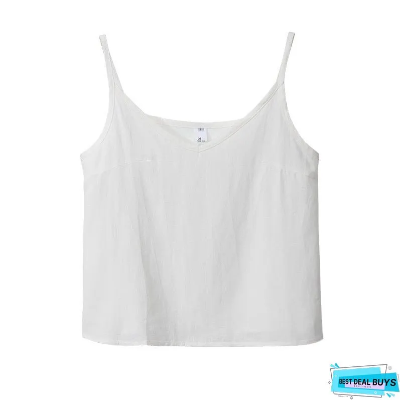 Women's Linen Sleeveless Summer Niche Loose-fitting Inner Tops