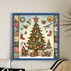 (Stamped/Counted) Christmas Tree And House-11CT Cross Stitch 50*50cm/19.69*19.69in