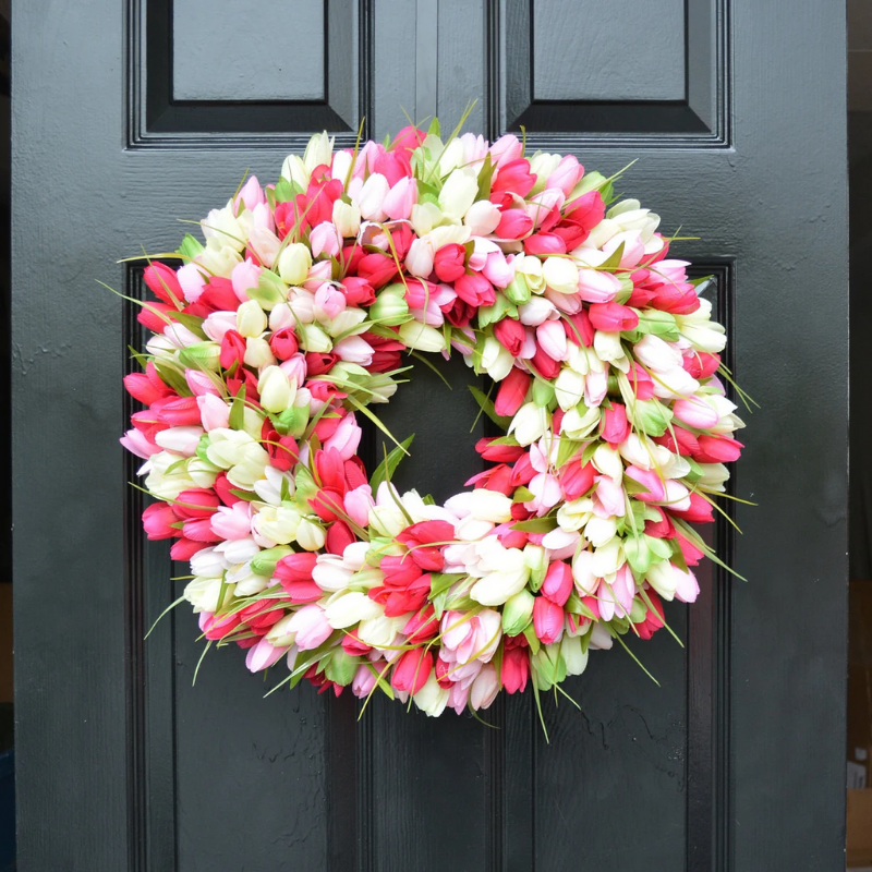 💐🎉Colourful Tulip Spring Wreath(🎁Spring Hot Sale- 50%OFF🎁)