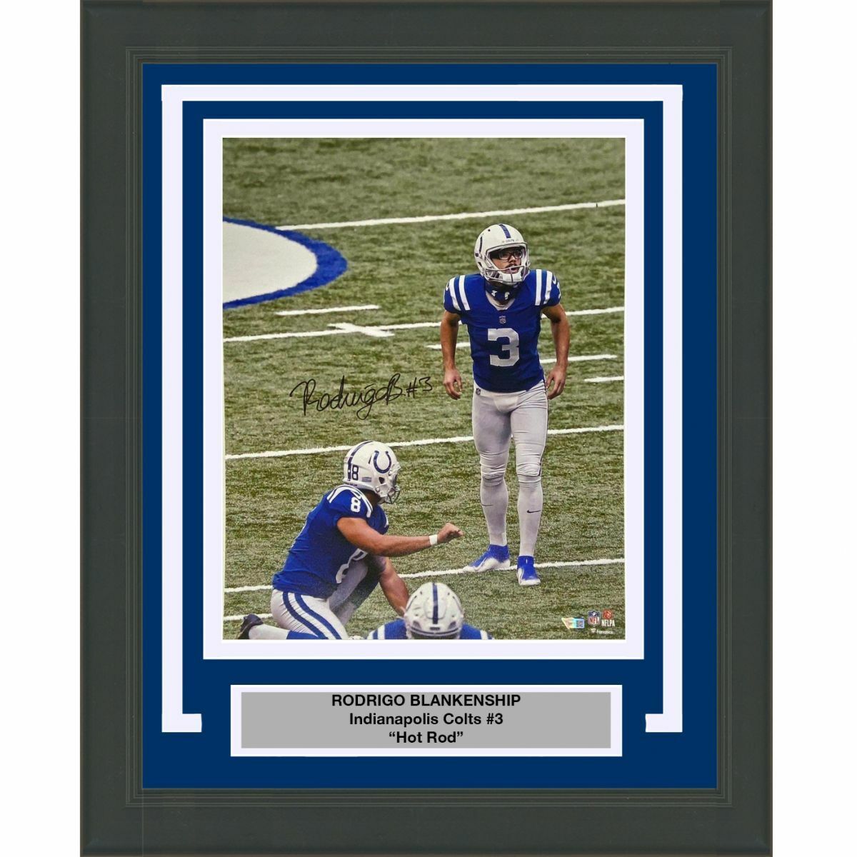 FRAMED Autographed/Signed RODRIGO BLANKENSHIP Colts 16x20 Photo Poster painting Fanatics COA