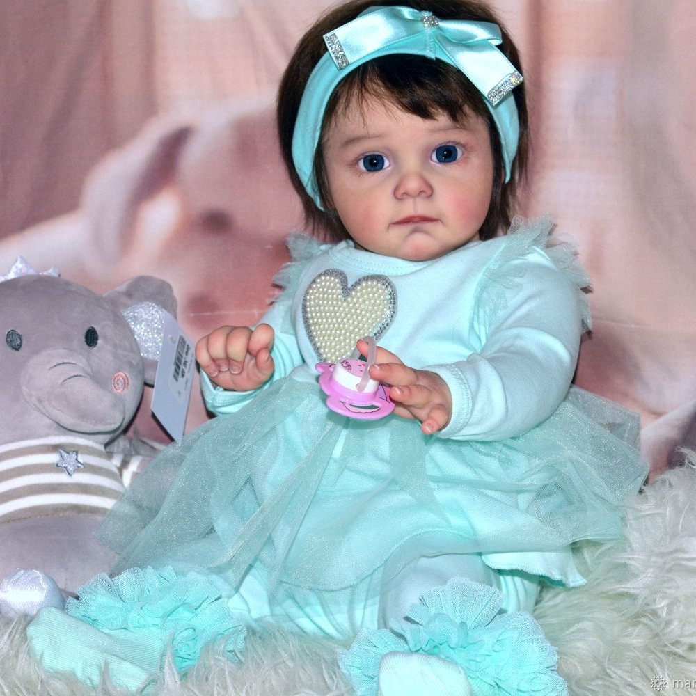 [Children Reborn Gift] 15'' Sweet Authentic Reborn Doll Girl Named Maggie with "Heartbeat" and Coos