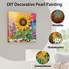 (25x25cm)DIY Pearl Painting Sunflower Framed Handmade Pearl Material Art Kit Living Room Decor