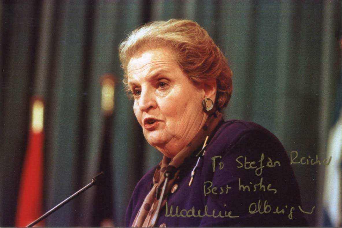 US SECRETARY OF STATE Madeleine Albright TOP autograph, signed Photo Poster painting