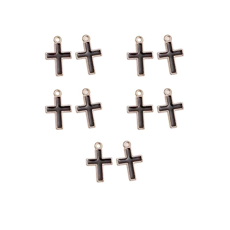 10 Pcs/Package 16.6*19.9Mm 21.5*15.9Mm Aluminum-Magnesium Alloy Kc Gold Cross Jewelry Accessories Pendant