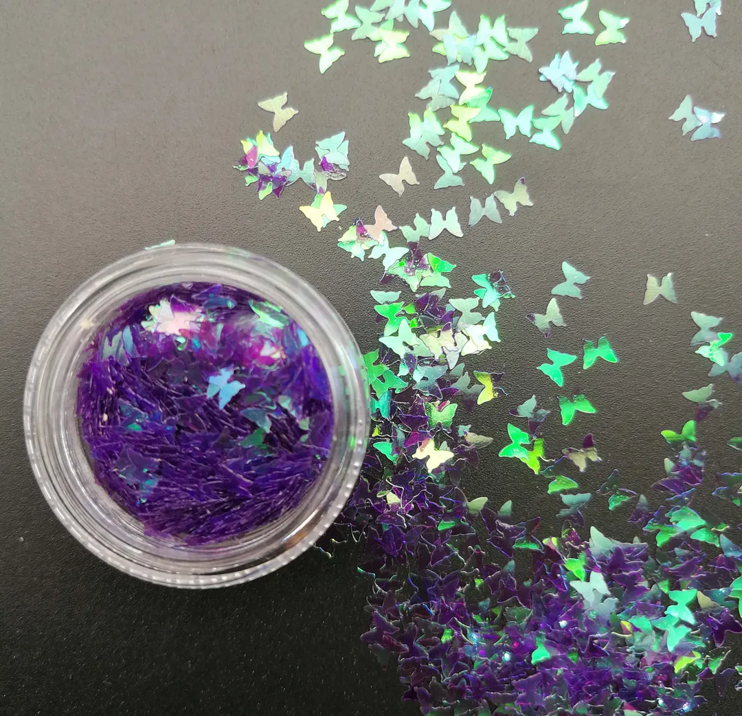 Gold Silver Glitter Nail Foil Sticker Adhesive Transfer Paillette Flake Full Cover Weed Leaf Decal Decor Decoration Manicure