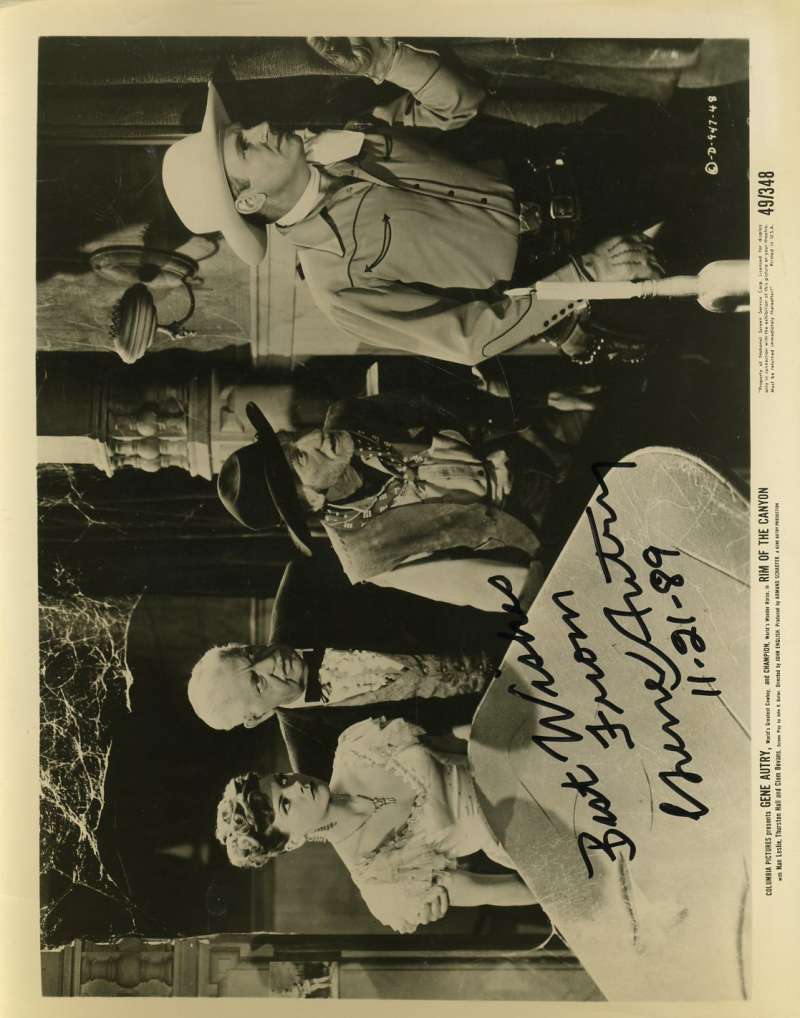 Gene Autry Psa/dna Signed 8x10 Photo Poster painting Authentic Autograph