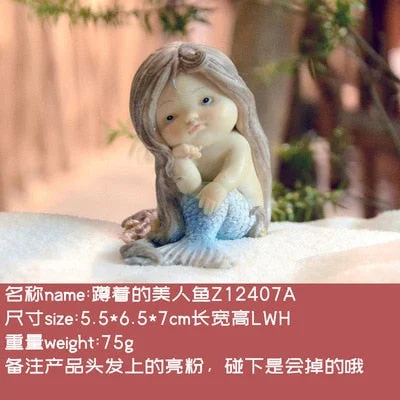 Everyday Collection Garden Fantasy Figurine Art Works Home Decor Gifts Resin Miniature Mermaid Princess Statue Fairy