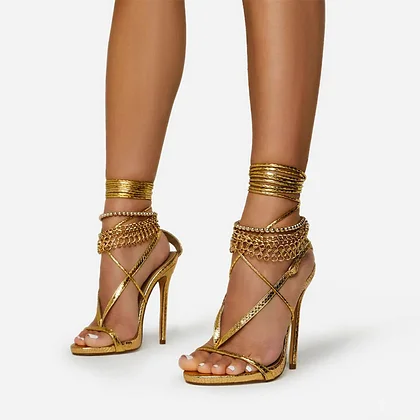 Gold Heels on FSJ Shoes