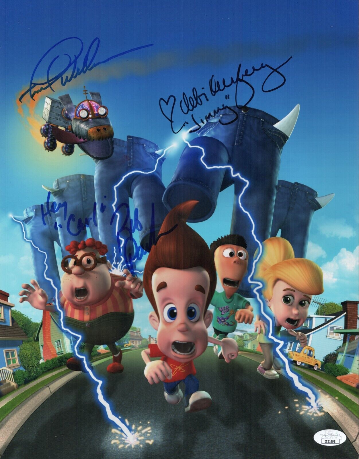 Debi Derryberry +2 Signed 11x14 Jimmy Neutron Authentic Autograph Photo Poster painting JSA COA