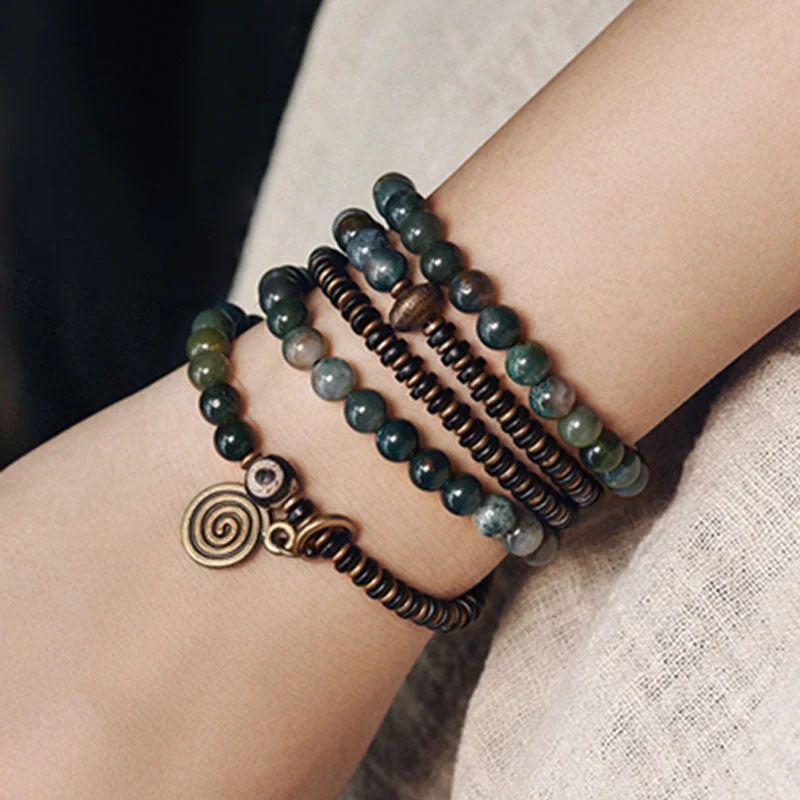 Ebony Green Phantom Blessing Charm Bracelet Necklace