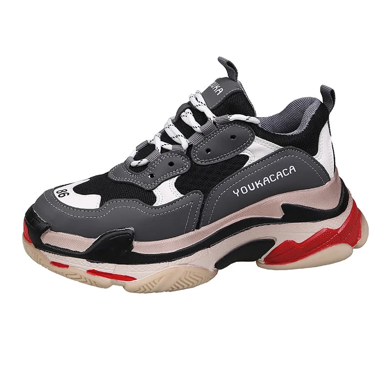 Brand Design Mesh Chunky Sneakers Women's Shoes Blue Color Woman Casual Sneaker Platform Woman Fashion Tennis Female Solid