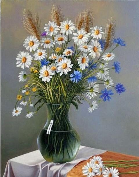 

Oxeye Daisy Flowers – Paint By Numbers - 40*50CM, 501 Original