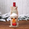 12PCS Cute Wine Bottle Linen Bag Christmas Gift Decor