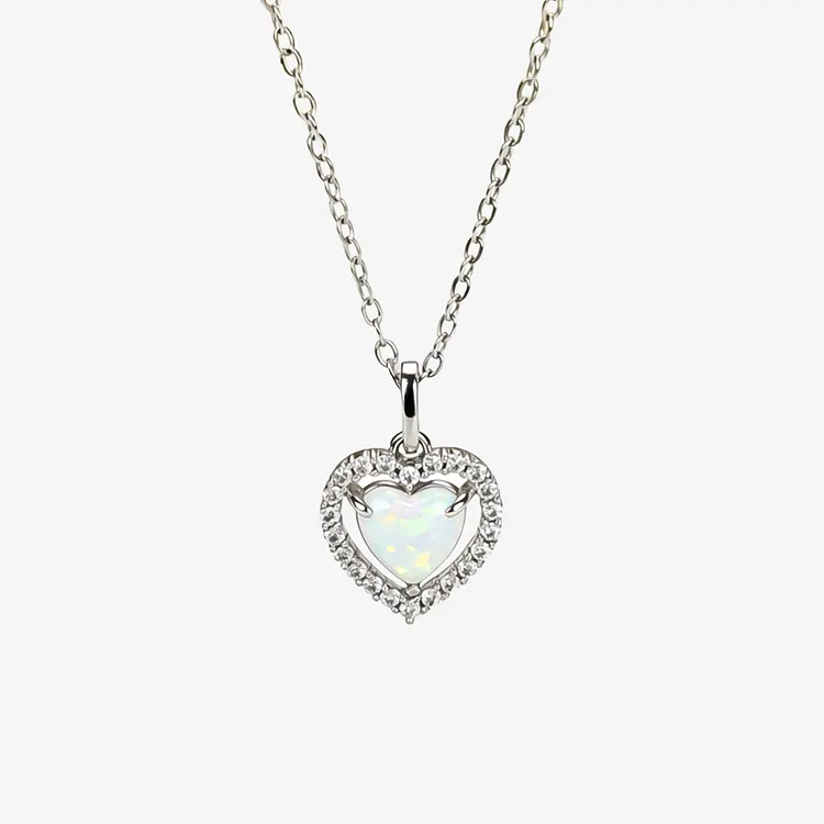 Graduation Gift - Your Next Chapter Opal Heart Necklace