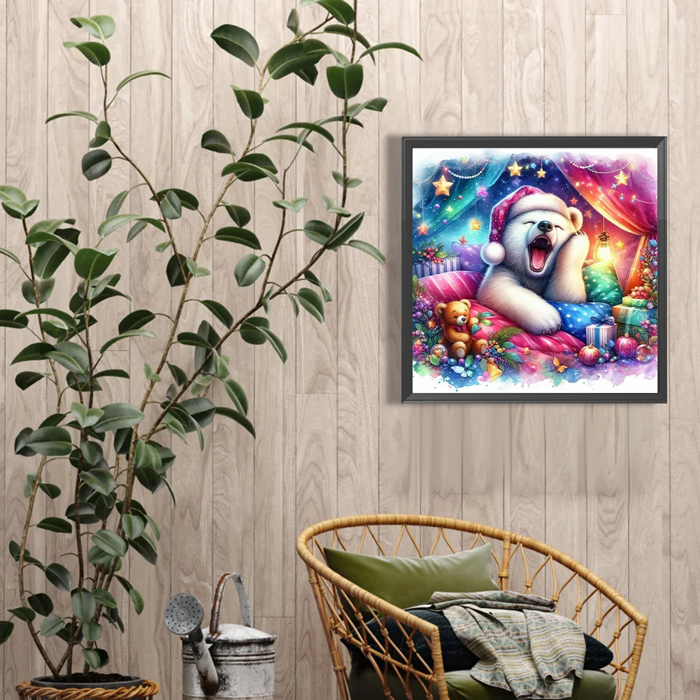 Diamond Painting - Full Round Drill - Sleeping Bear(Canvas|40*40cm)