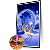 Diamond Painting -DIY Round Drill Sun Moon Star View(30x50cm)
