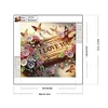 5D DIY Partial Special Shaped Drill Diamond Painting Kit I Love You Decor30x30cm