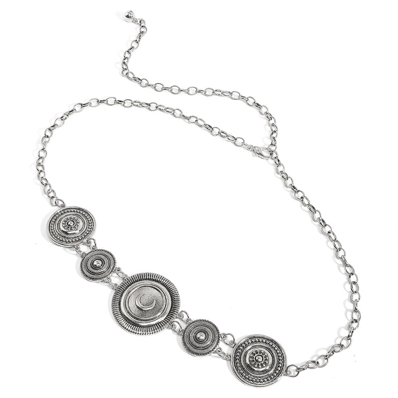 Baroque Style Solid Color Metal Unisex Chain Belts