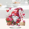 Diamond Painting Acrylic Valentines Day in February Gnome Ornaments Tabletop Home Office Decor