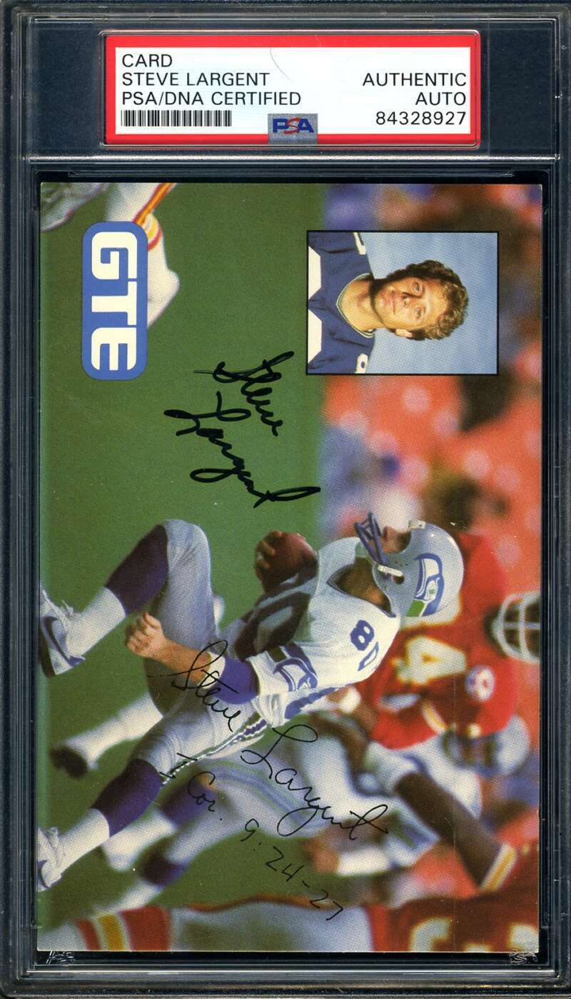 Steve Largent PSA DNA Coa Signed Seahawks Photo Poster painting Autograph