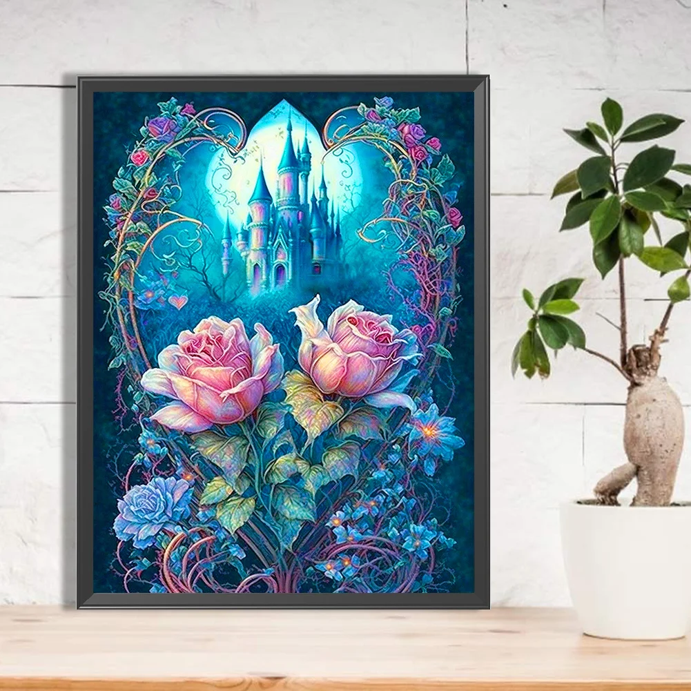 Diamond Painting - Full Round Drill - Rose Castle(Canvas|30*40cm)