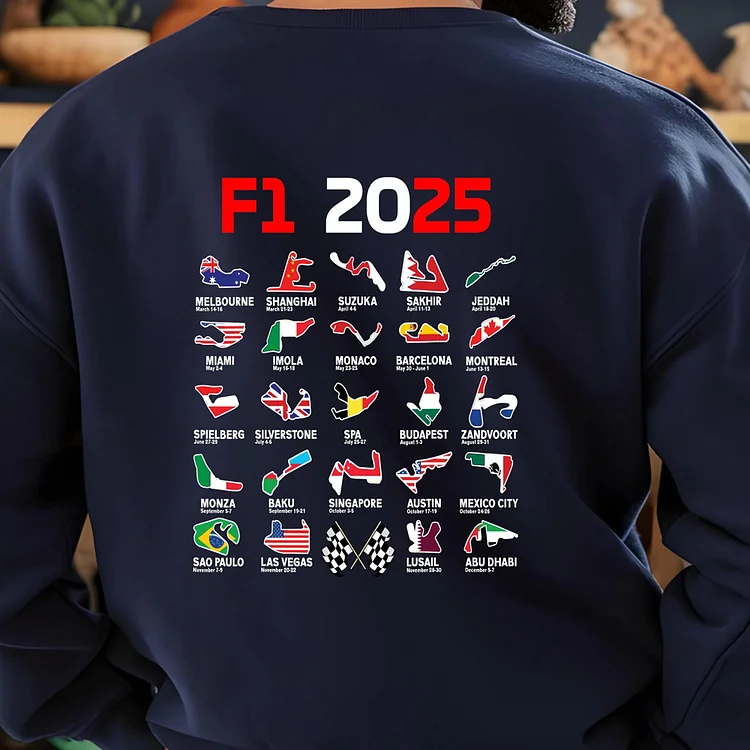 Formula 1 2025 Season F1 Circuits Shirt